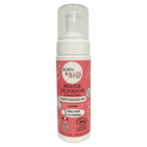 Ekologiskt duschmousse med fruktig doft av röda bär