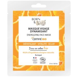 ansiktsmask tyg kumquat certifié bio