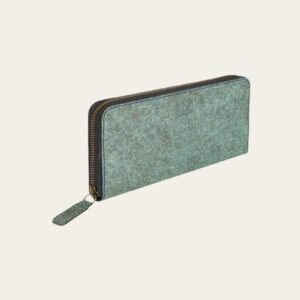 Vegansk plånbok i kokosläder med dragkedja