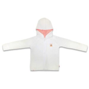 Sweatshirt för baby Rhoen i ekologisk bomull med vichyhuva